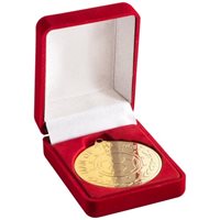 DELUXE RED 40/50MM MEDAL BOX MB02A