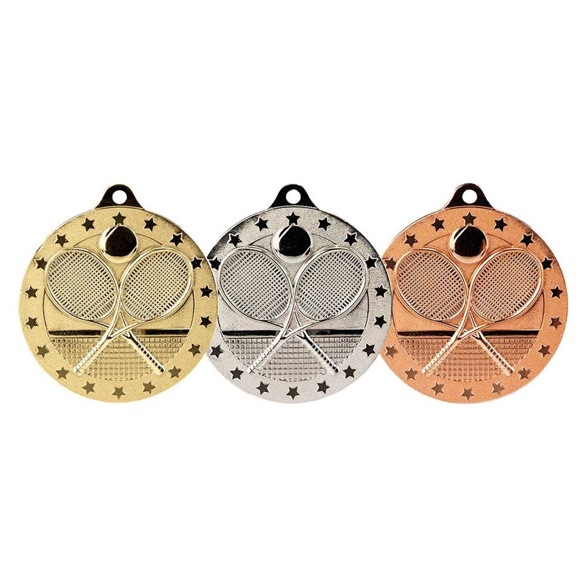 Cascade 50mm Tennis Medal in Gold, Silver and Bronze MM26187
