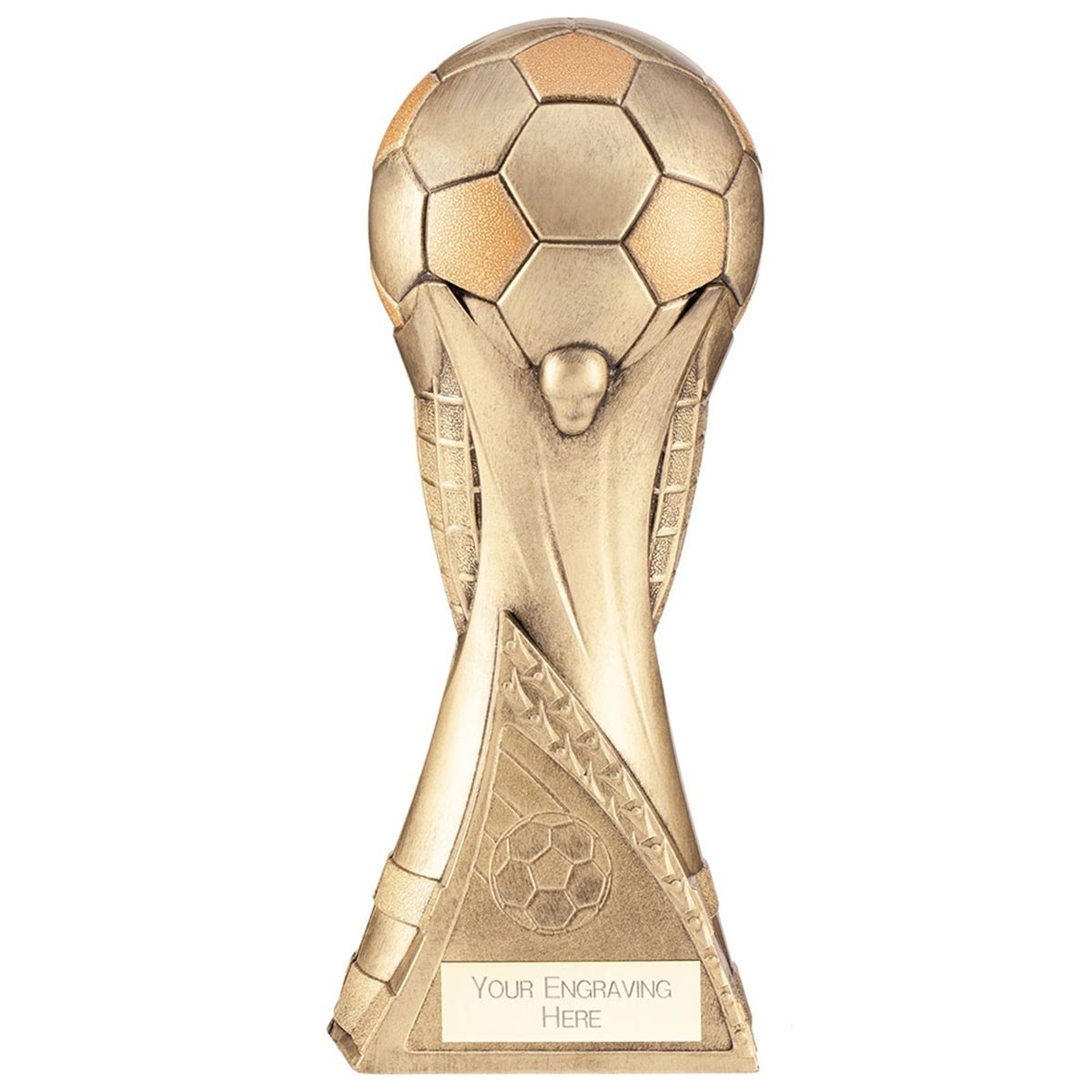 World Football Trophy Antique Gold Resin Award PA22022