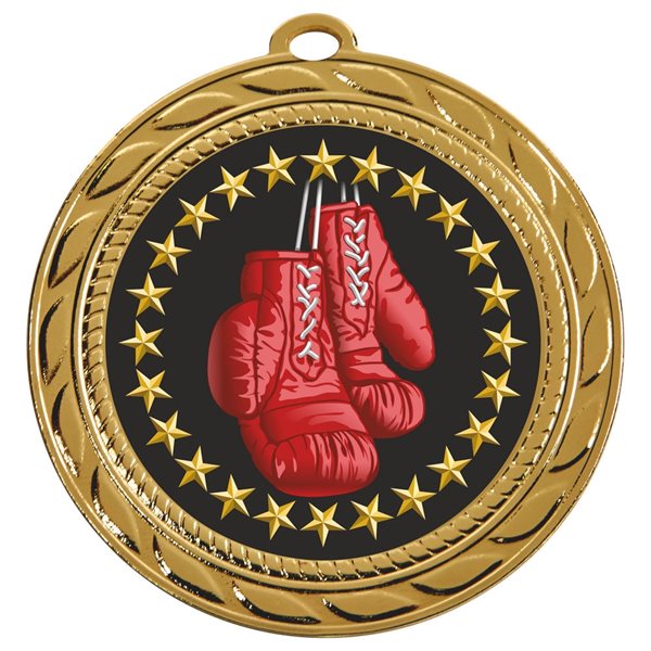 Boxing Medal 70mm in Gold, Silver & Bronze MD225