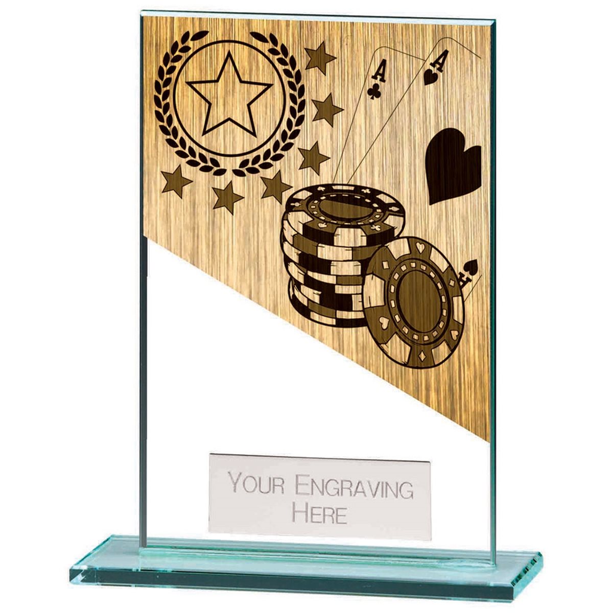 Mustang Glass Poker Award CR22234