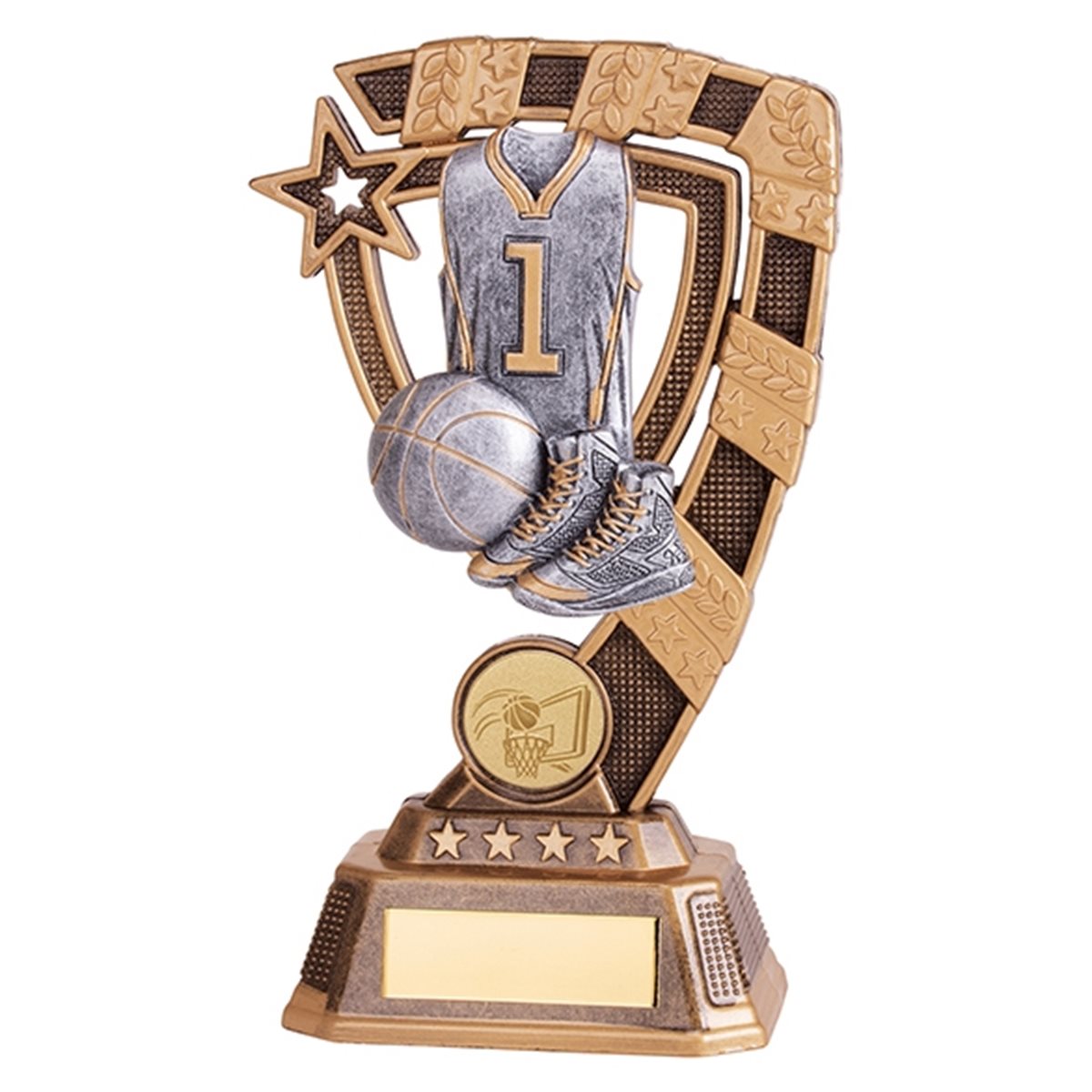 Gold and Silver Resin Basketball Trophy RF19056