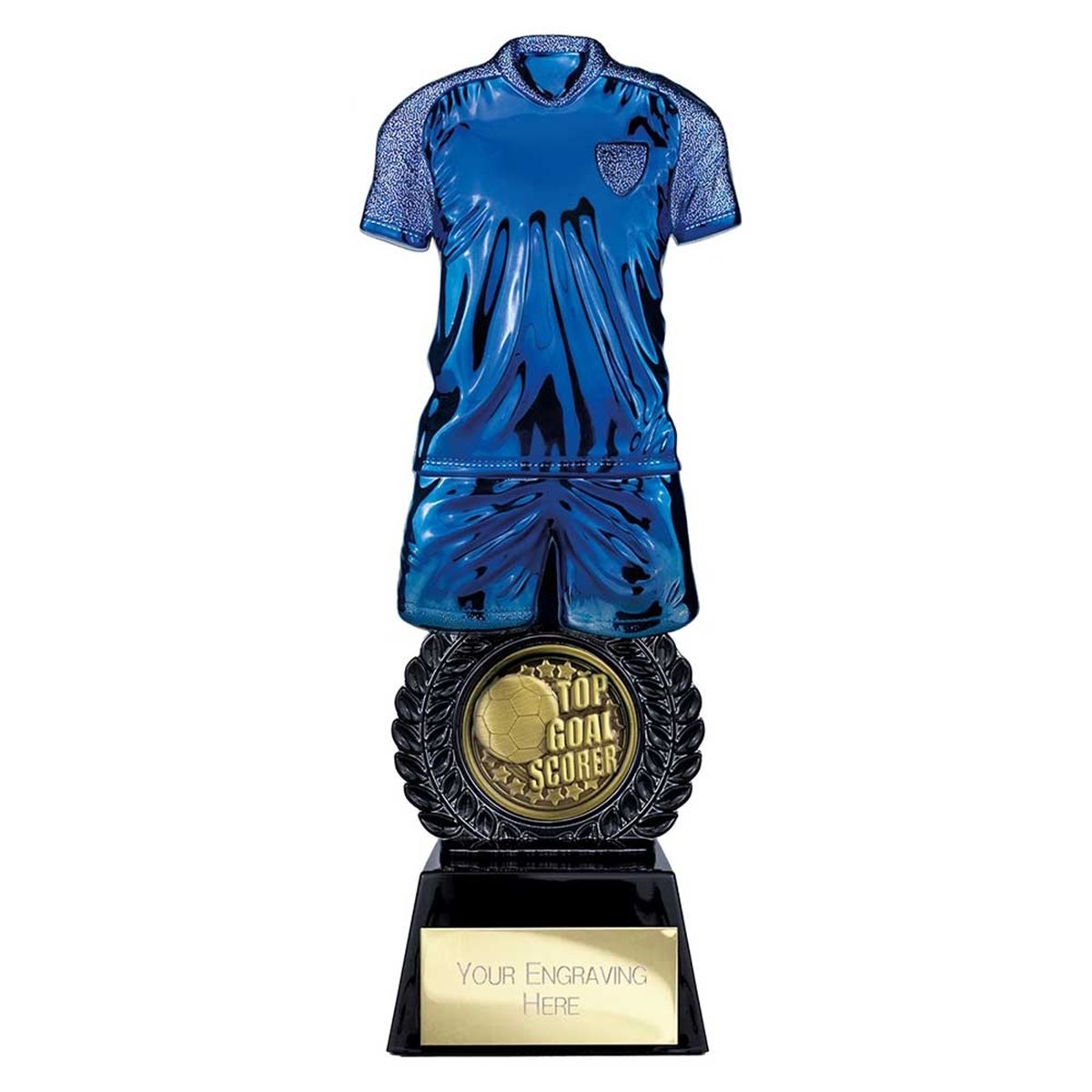 Intensity Blue & Black Top Goal Scorer Football Trophy PU25060