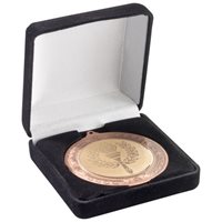 DELUXE BLACK 50/60/70MM MEDAL BOX MB04B