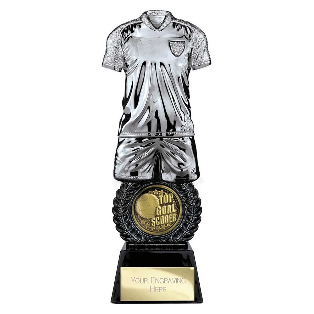 Intensity Silver & Black Top Goal Scorer Football Trophy PC25060