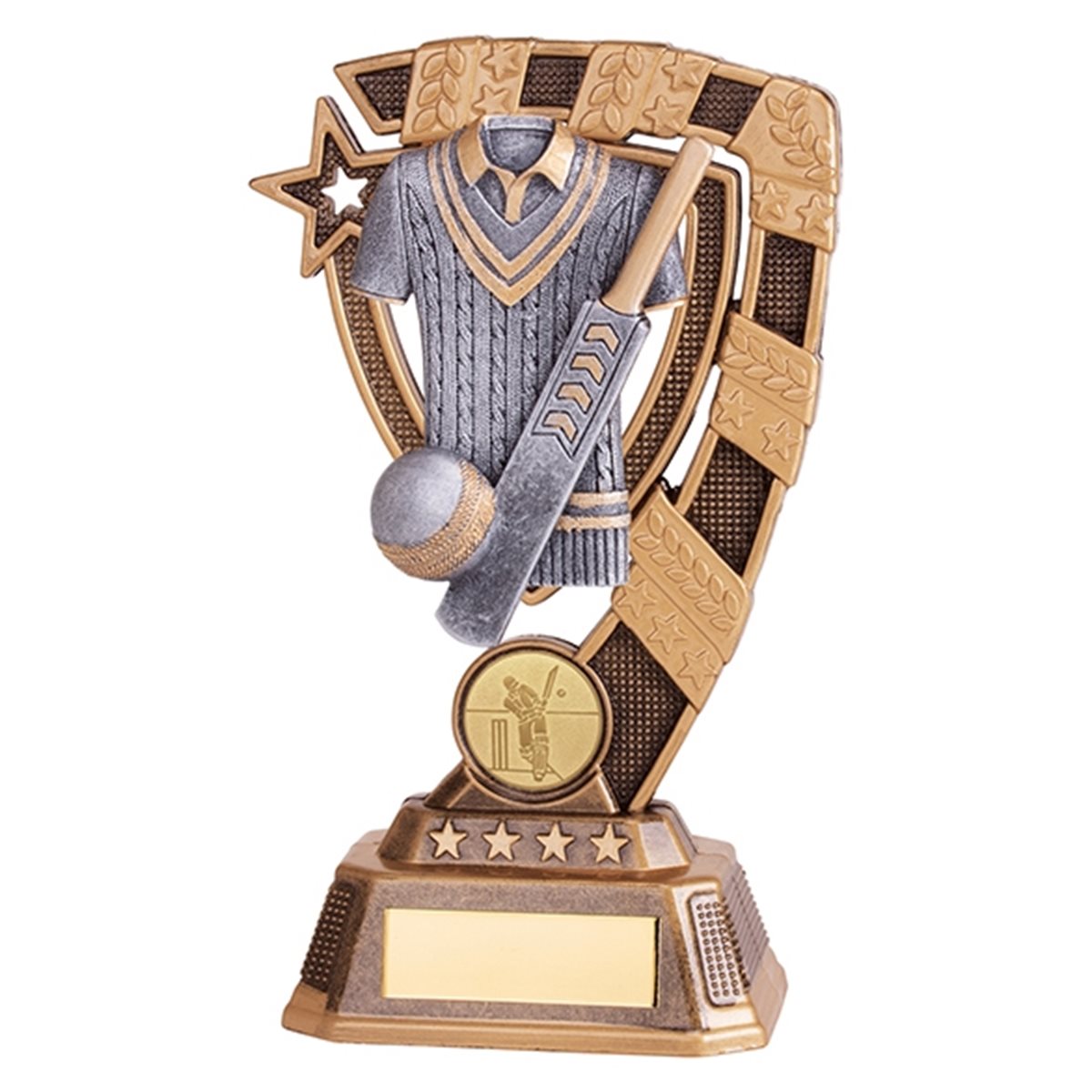 Gold and Silver Resin Cricket Trophy RF19058