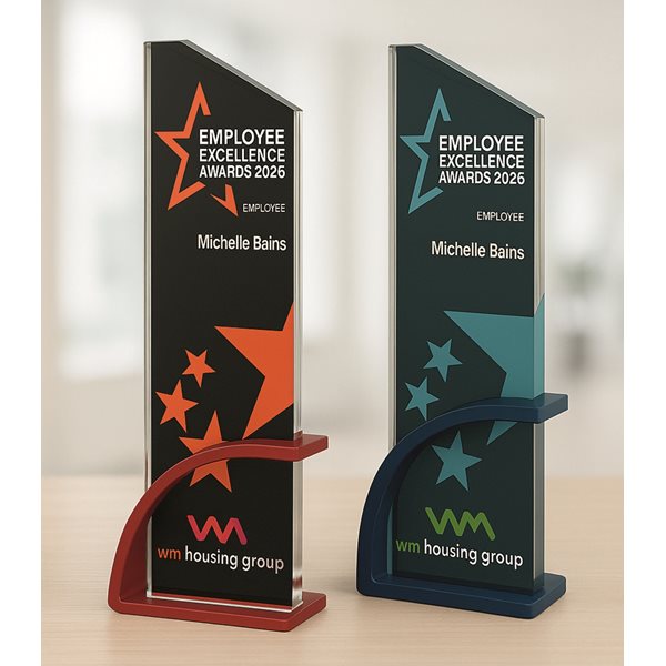 Colour Stand Glass Award (12mm Thick) W585