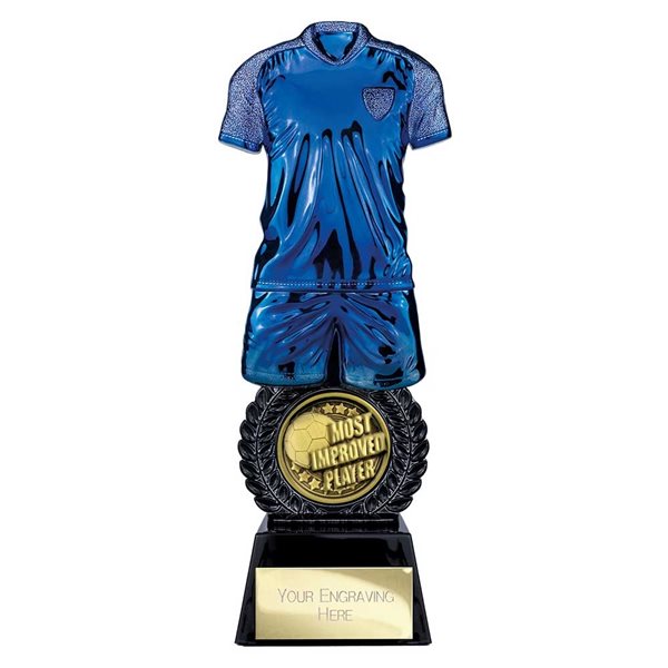 Intensity Blue & Black Most Improved Player Football Trophy PU25053