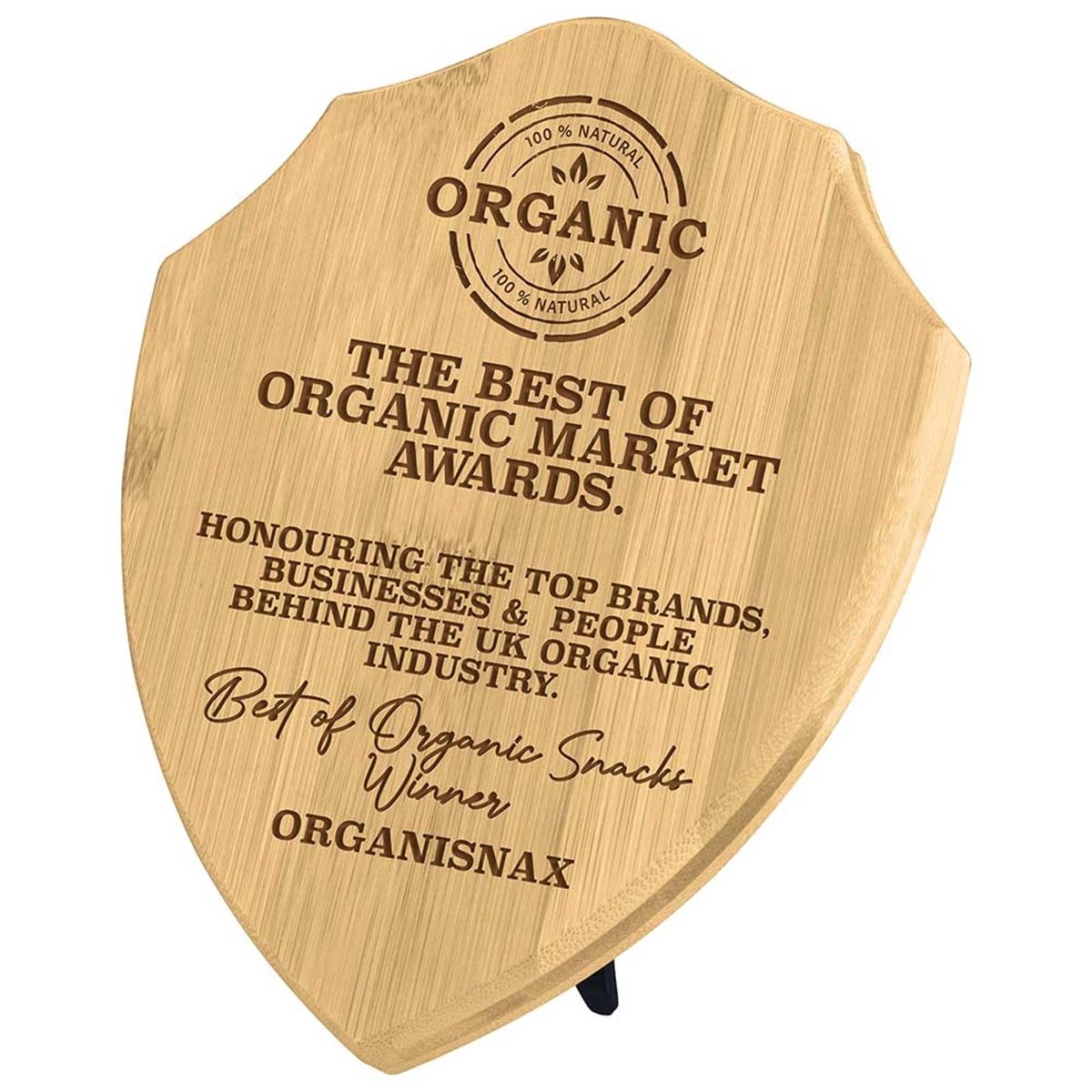 Bamboo Shield Award Engraved BB24083