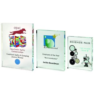 Colour Print - Crystal Block Award 20mm Thick in Presentation Case T.0938