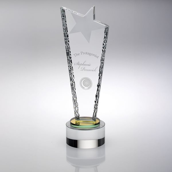 Star Column Glass Award - 15mm Thick (JB5050)