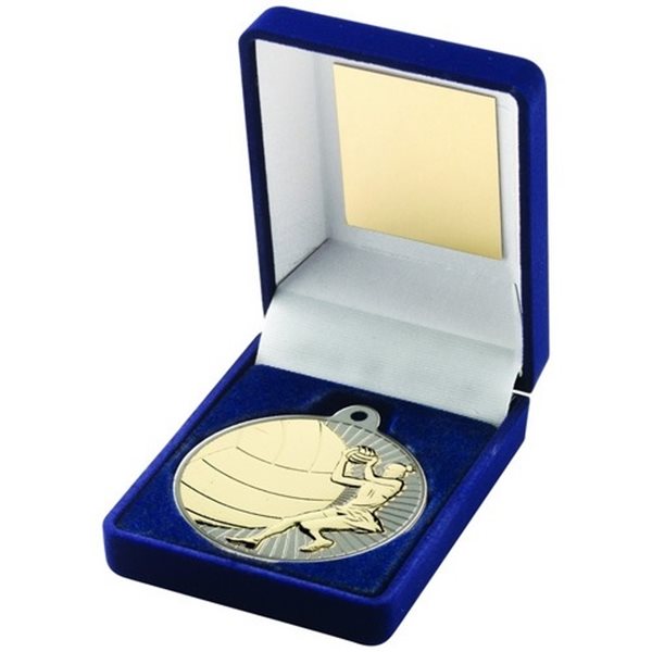 Netball 50mm Boxed Medal in Gold, Silver & Bronze JR16-TY114
