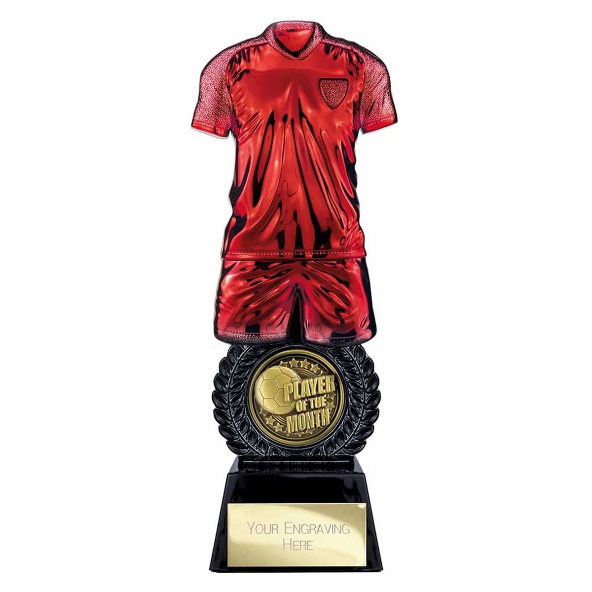 Intensity Red & Black Player of the Month Football Trophy PV25056