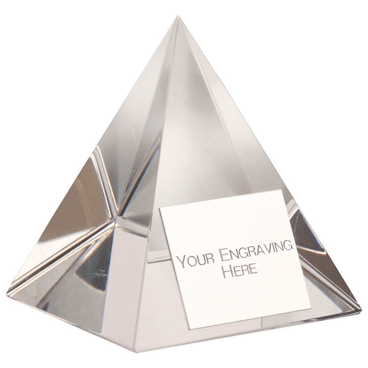 Mystical Pyramid Clear Crystal Glass Award CR22549