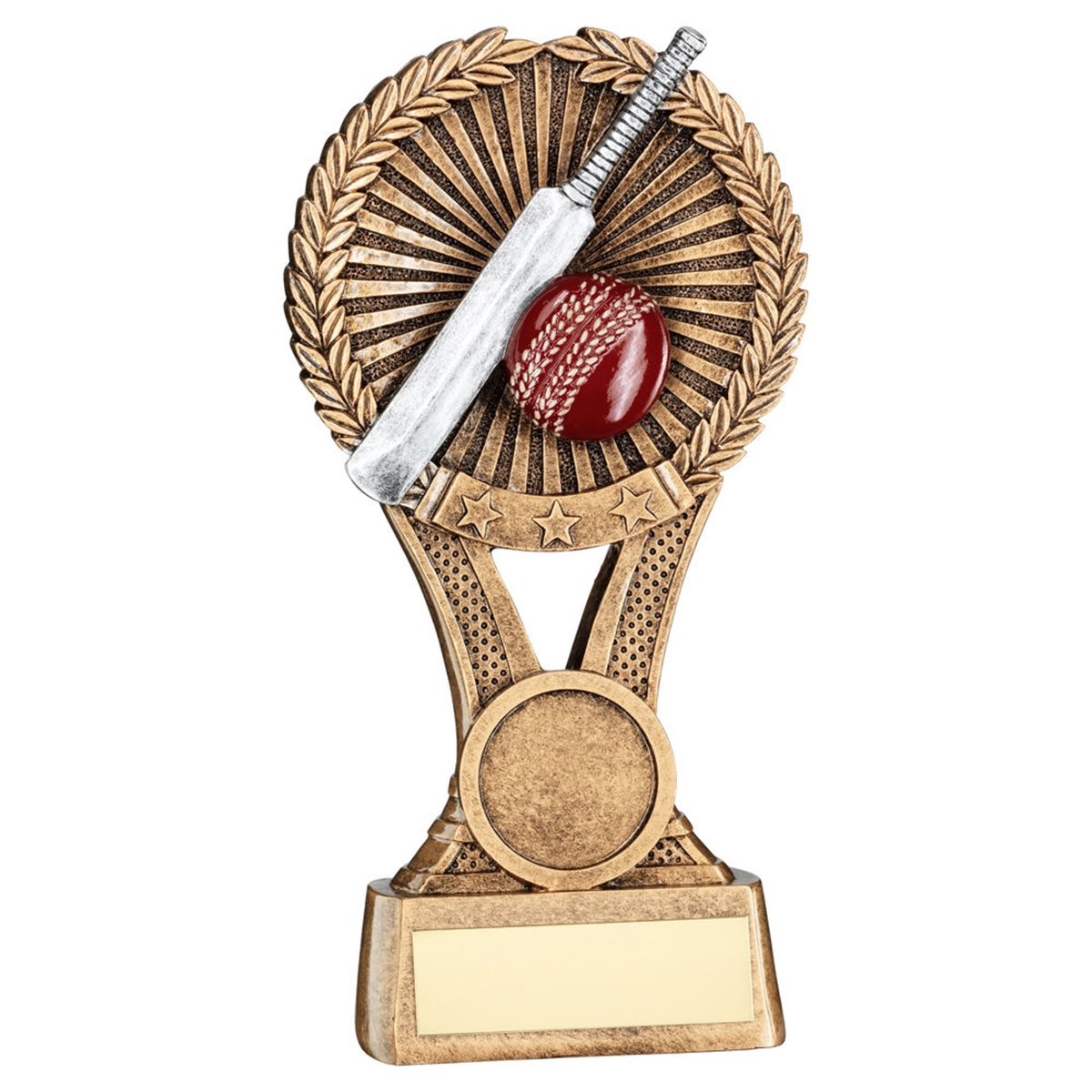Cricket Bat & Ball Round Wreath Award JR6-RF696