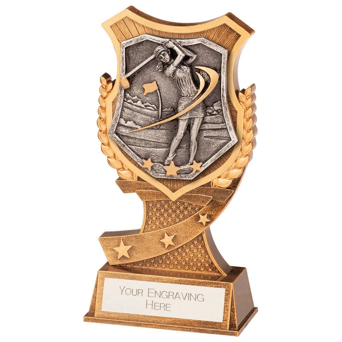 Titan Female Golf Resin Trophy PA22054