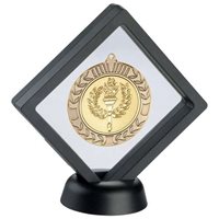 Clear Plastic Medal Box on Stand fits 70mm Medal (MB08B)