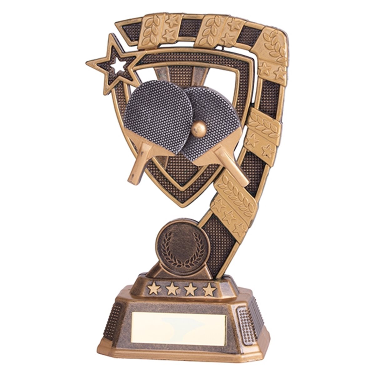 Gold and Silver Resin Table Tennis Trophy RF18039