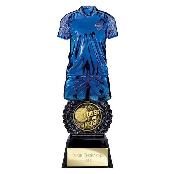 Intensity Blue & Black Player of the Match Football Trophy PU25055