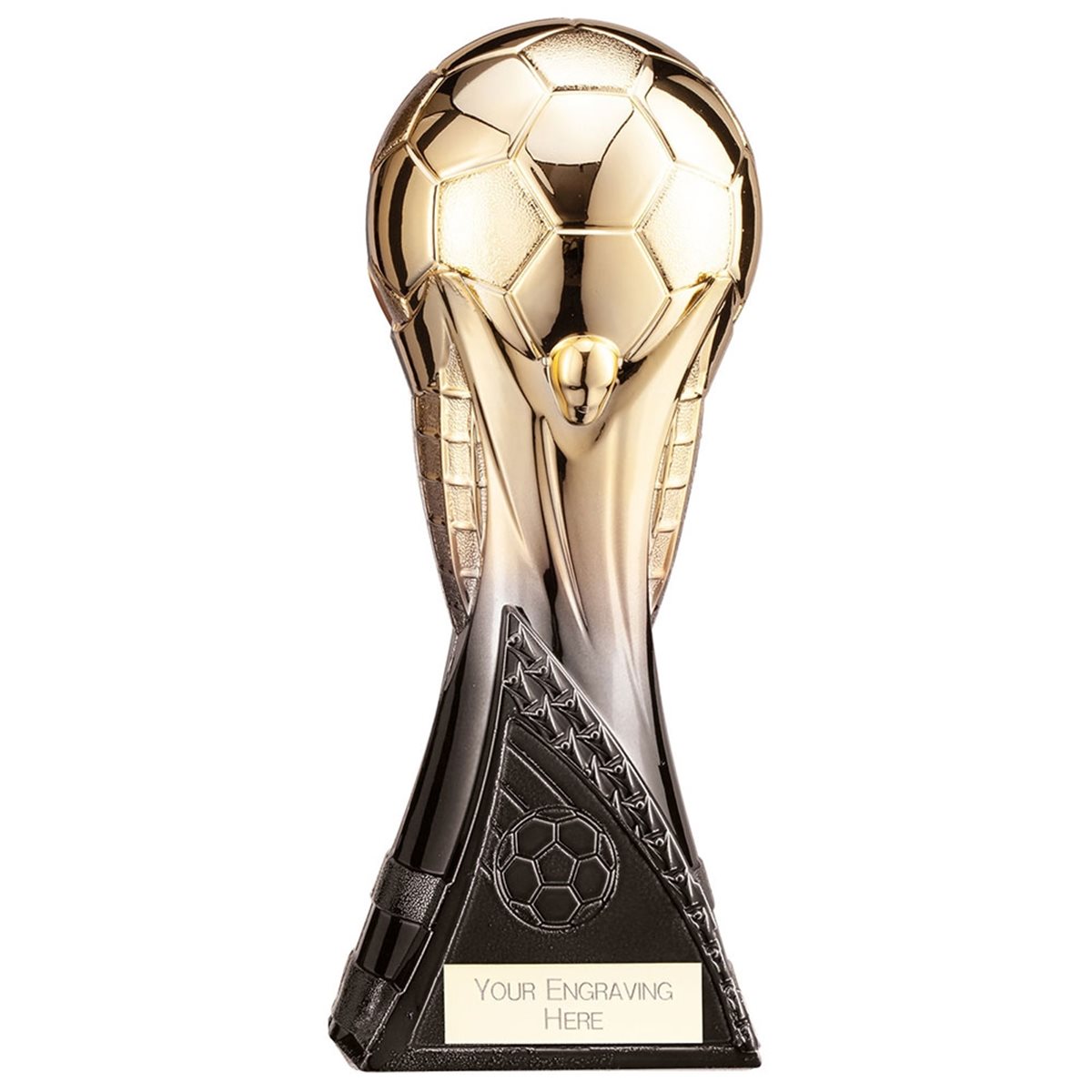 World Football Trophy Gold to Black Resin Award PA22020