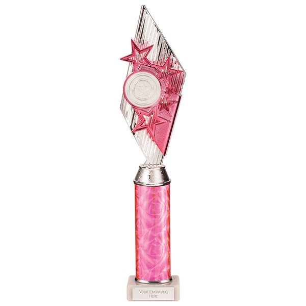 Pizzazz Pink Column Star Trophy TA20522