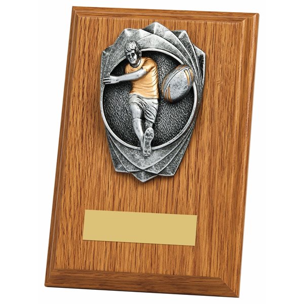 Rugby Male Wooden Plaque Award 1656