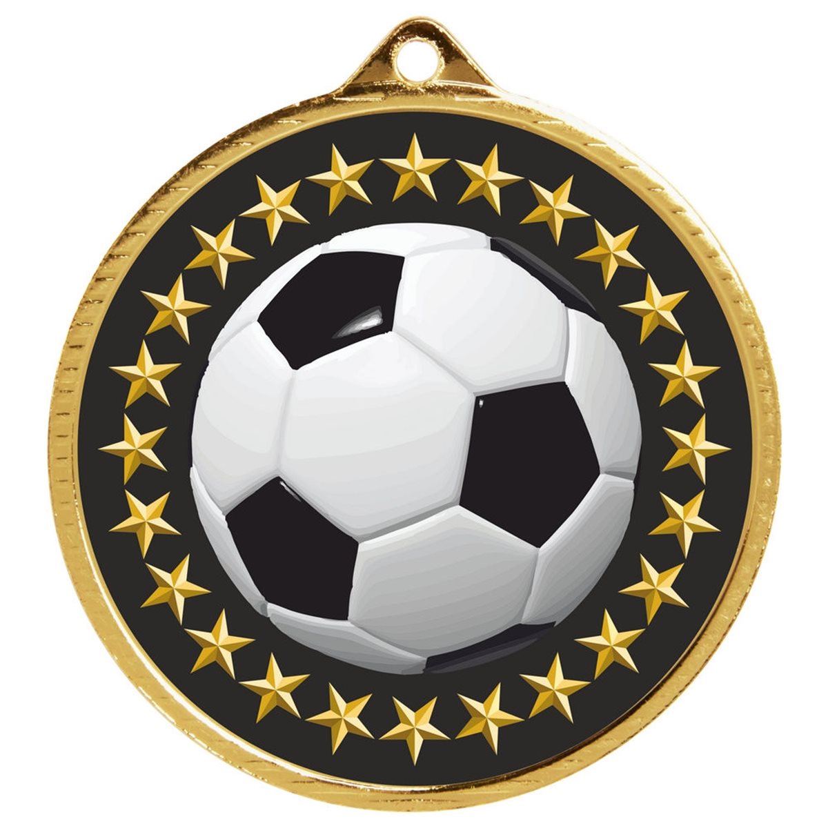 Football Medal 50mm in Gold, Silver & Bronze MD209