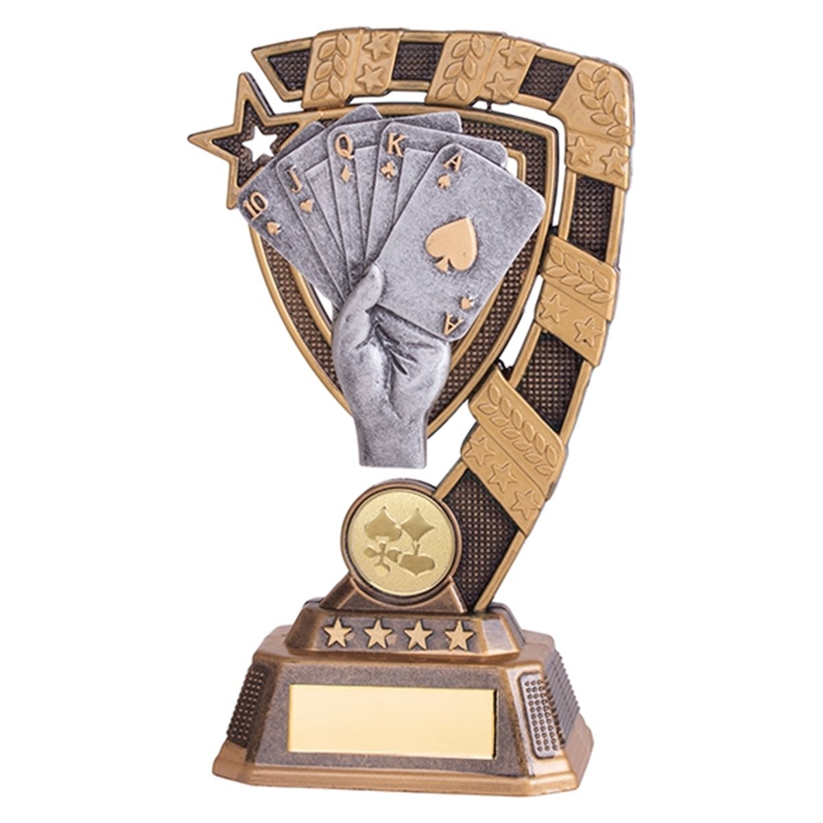 Gold and Silver Resin Poker Trophy RF18020