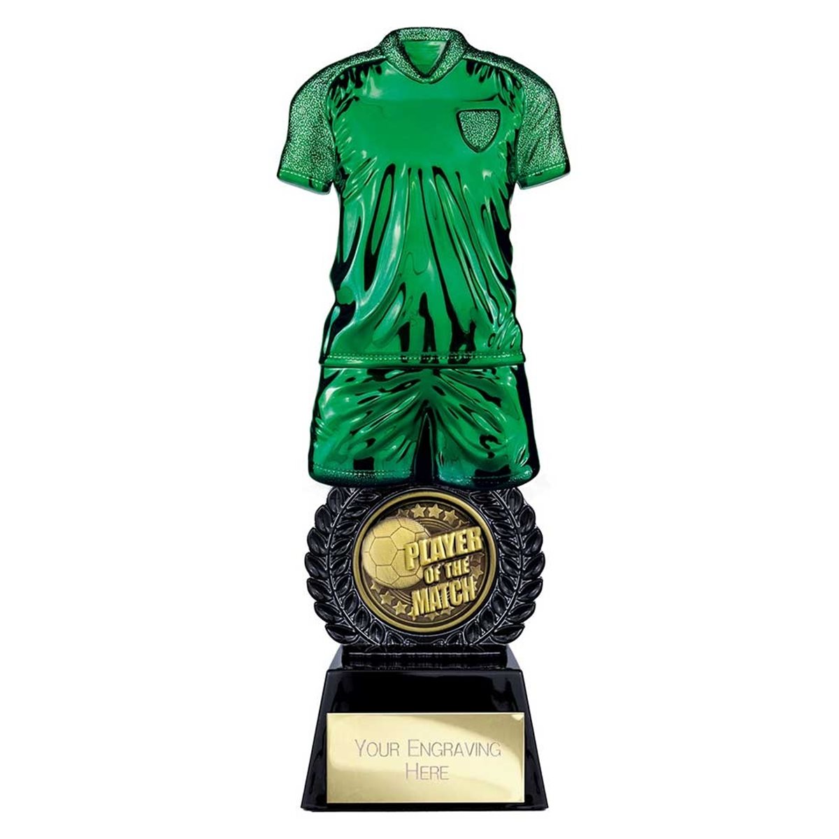 Intensity Green & Black Player of the Match Football Trophy PW25055