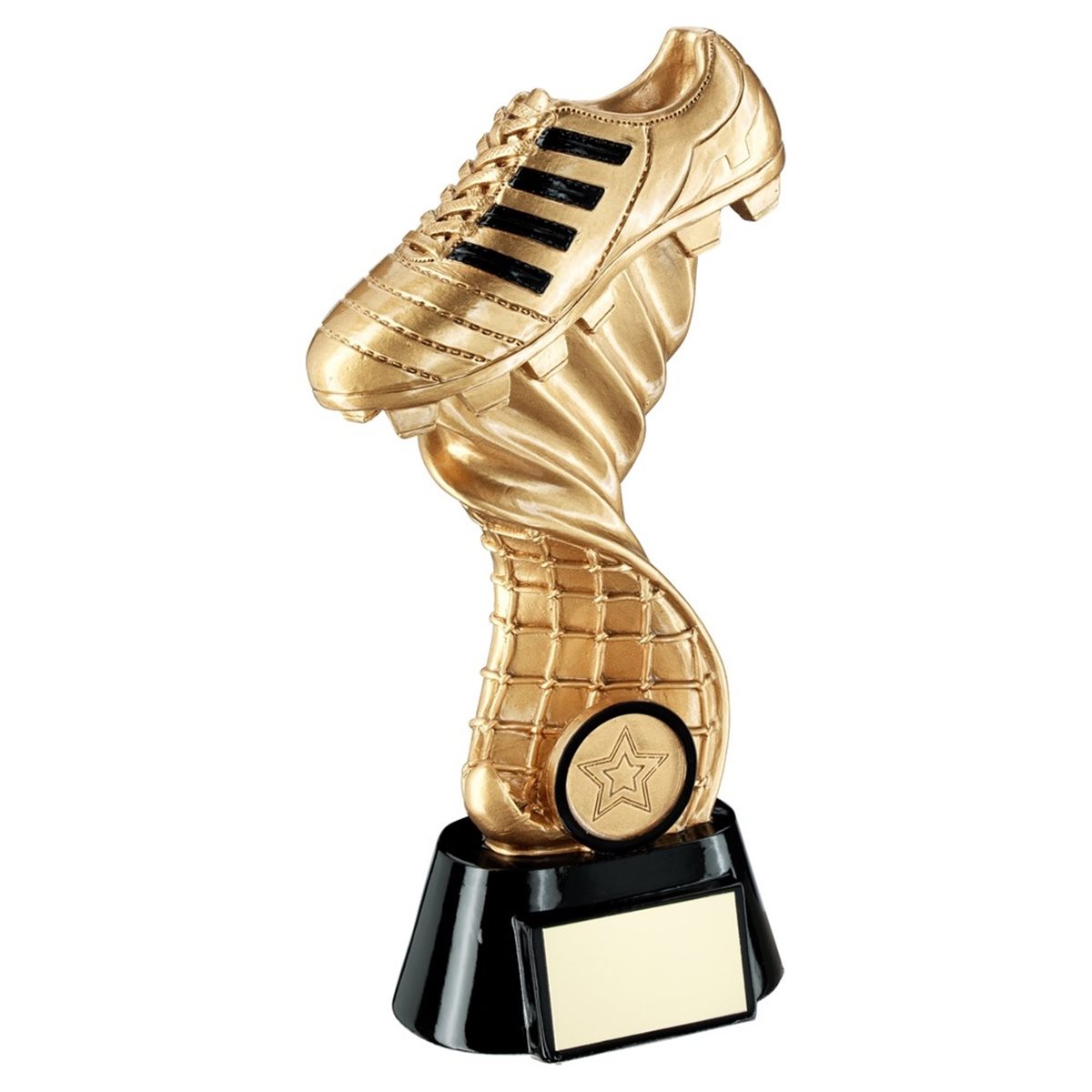 Bright Gold 3D resin Football Boot Trophy JR1-RF975