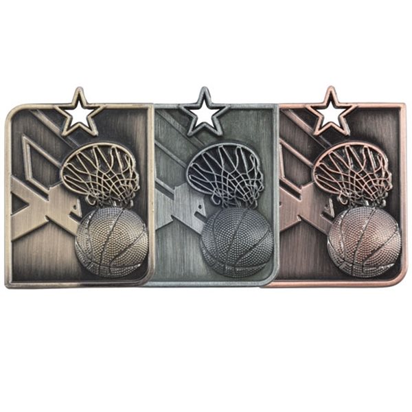 Centurion Basketball Medal MM15012 Gold, Silver and Bronze