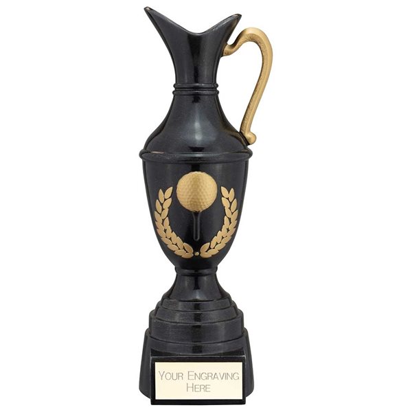Black & Gold Golf Claret Resin Jug Award RF24016