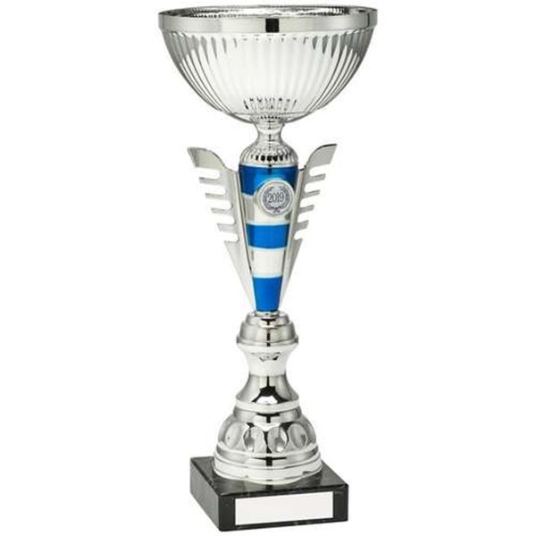 Blue and Silver Presentation Cup on Marble Base JR22-AT21