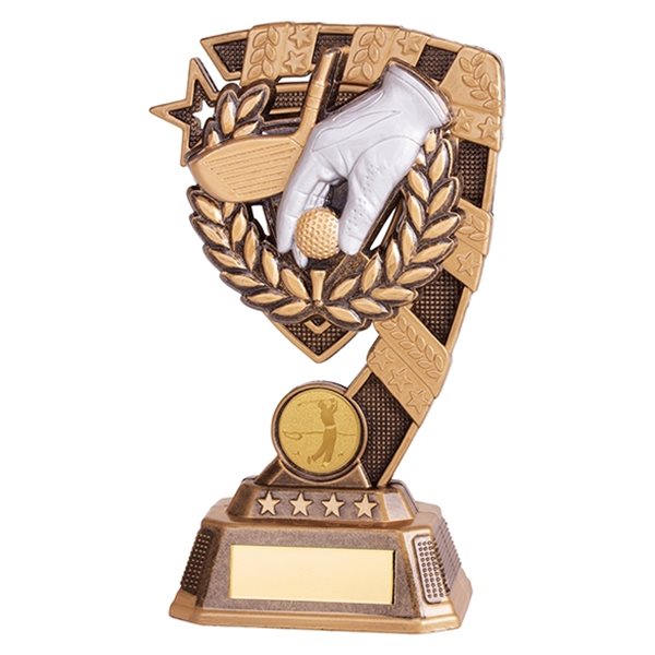 Gold and Silver Resin Golf Trophy RF19069