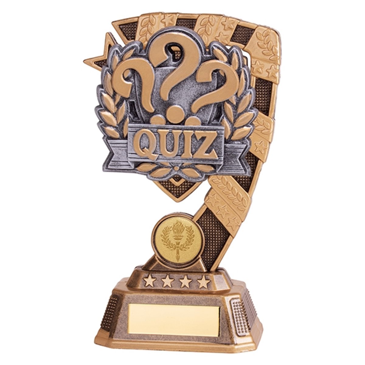 Gold and Silver Resin Quiz Trophy RF19185