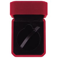 Burgundy Velour Medal Box Fits 50mm Medal (MB20306A)