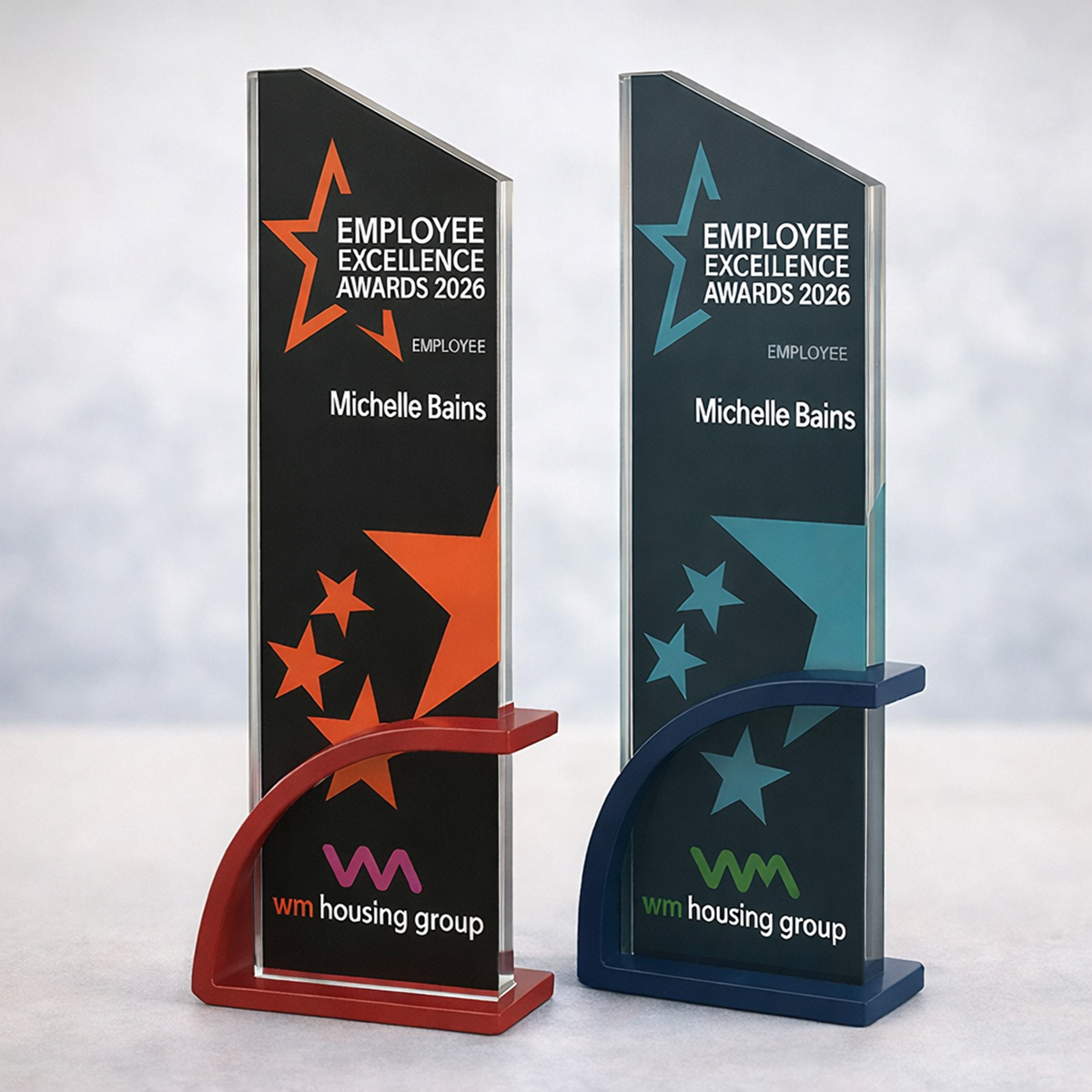 Colour Stand Glass Award (12mm Thick) W585