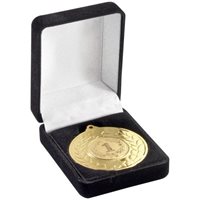 DELUXE BLACK 40/50MM MEDAL BOX MB04A