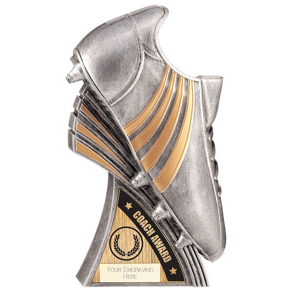 Power Boot Antique Silver Football Trophy PC22181B (Click to see all awards)