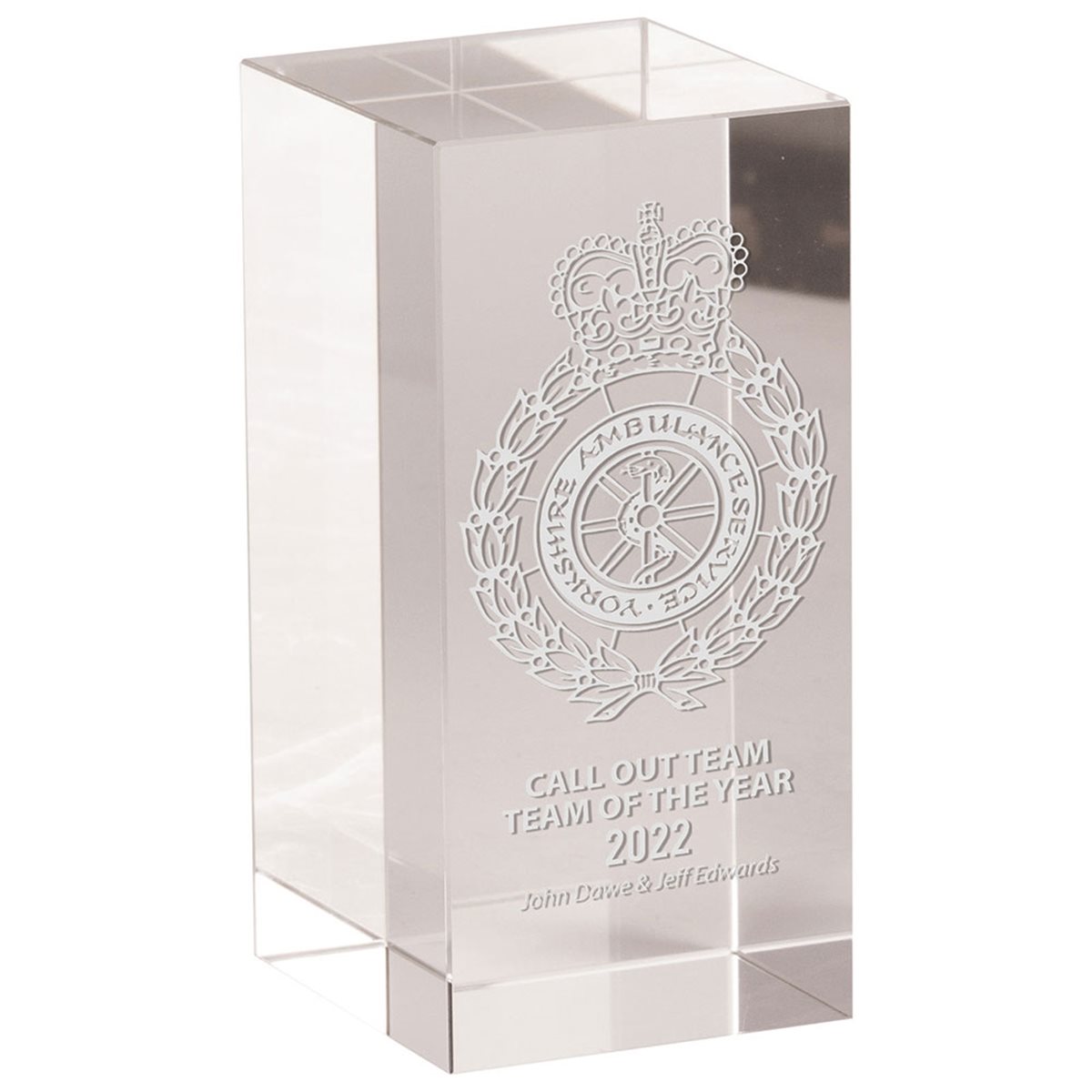CR22121 Mentor Block Crystal Award
