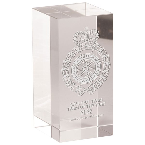 CR22121 Mentor Block Crystal Award