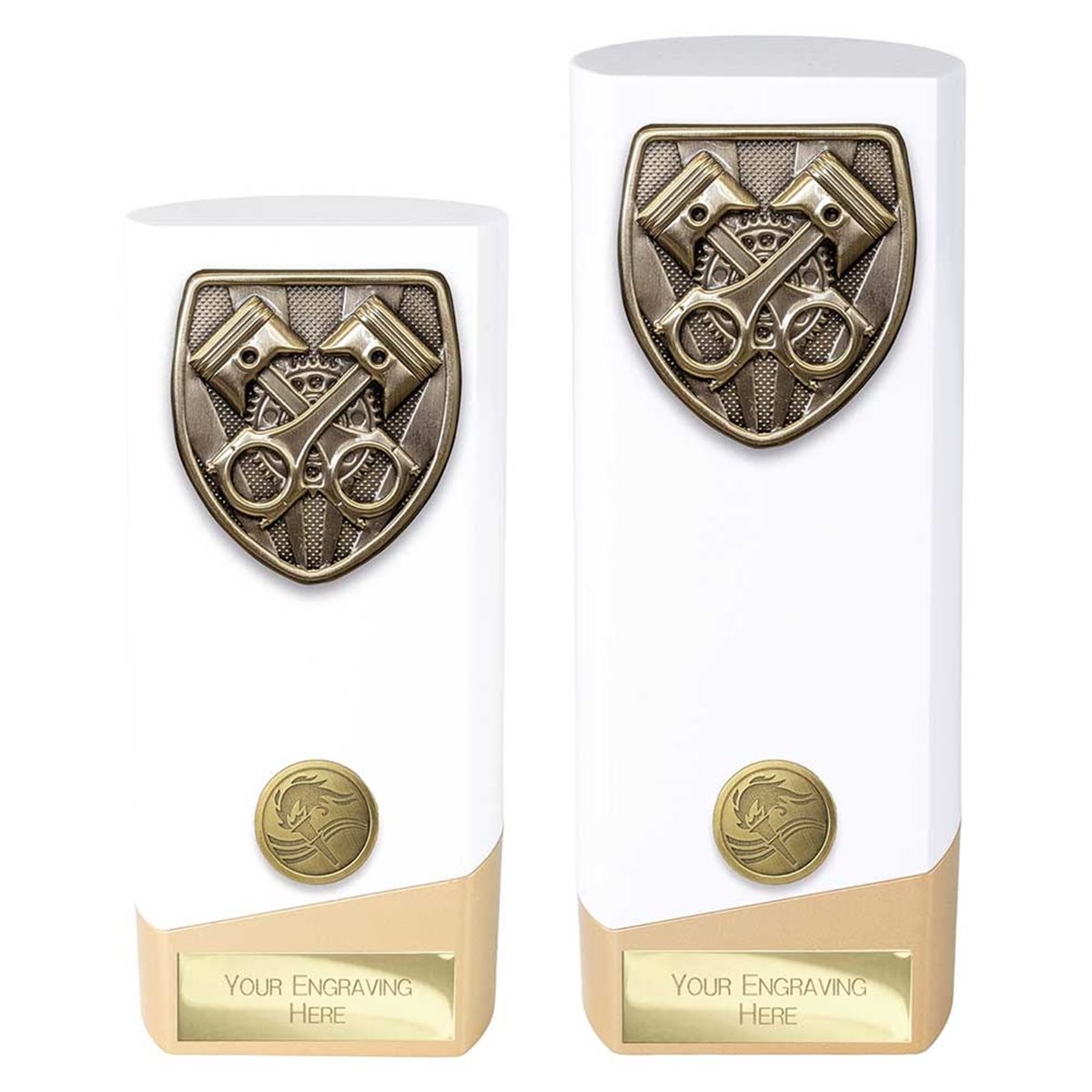 White and Gold Prime Heavyweight Motorsport Award PW24224