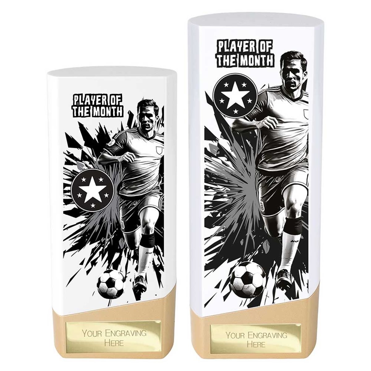 White and Gold Prime Player of the Month Award PW26137