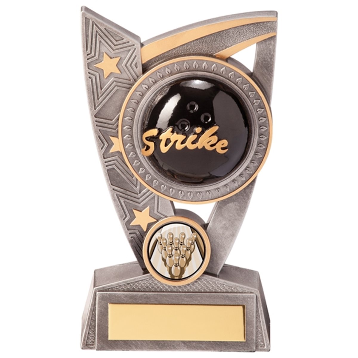 Triumph Silver Resin Ten Pin Bowling Trophy PL20504