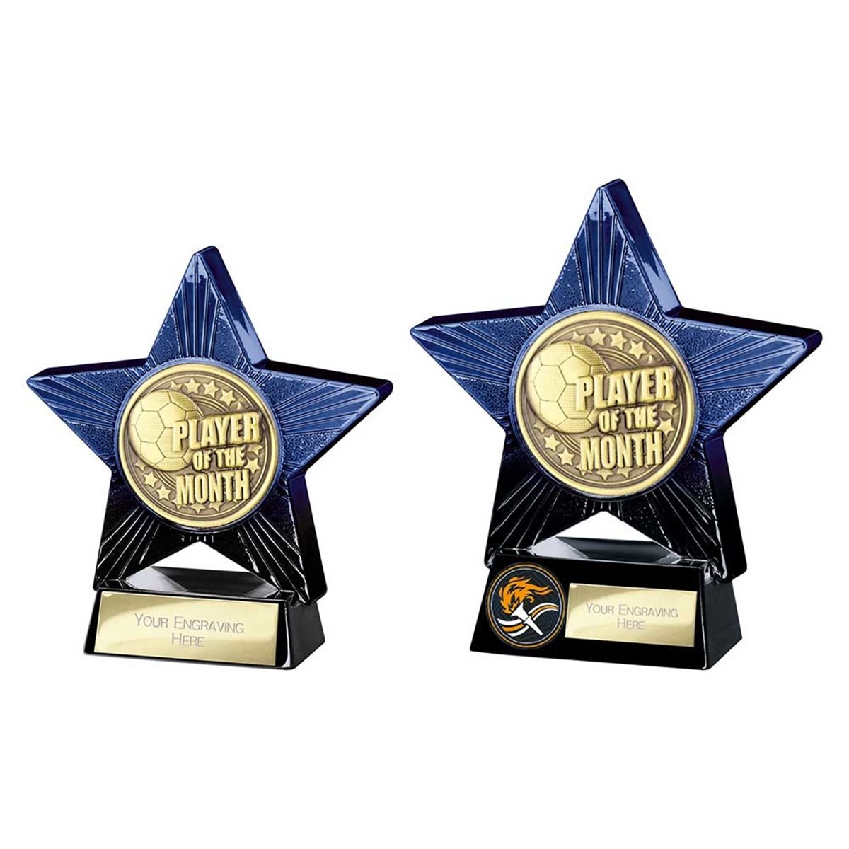 Superstar Blue & Black Player of the Month Football Trophy PM25056