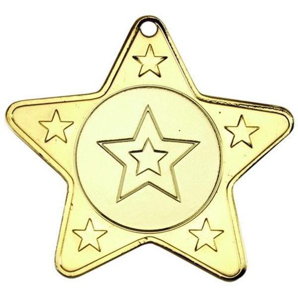 50mm Star Medal M10 in Gold,Silver and Bronze
