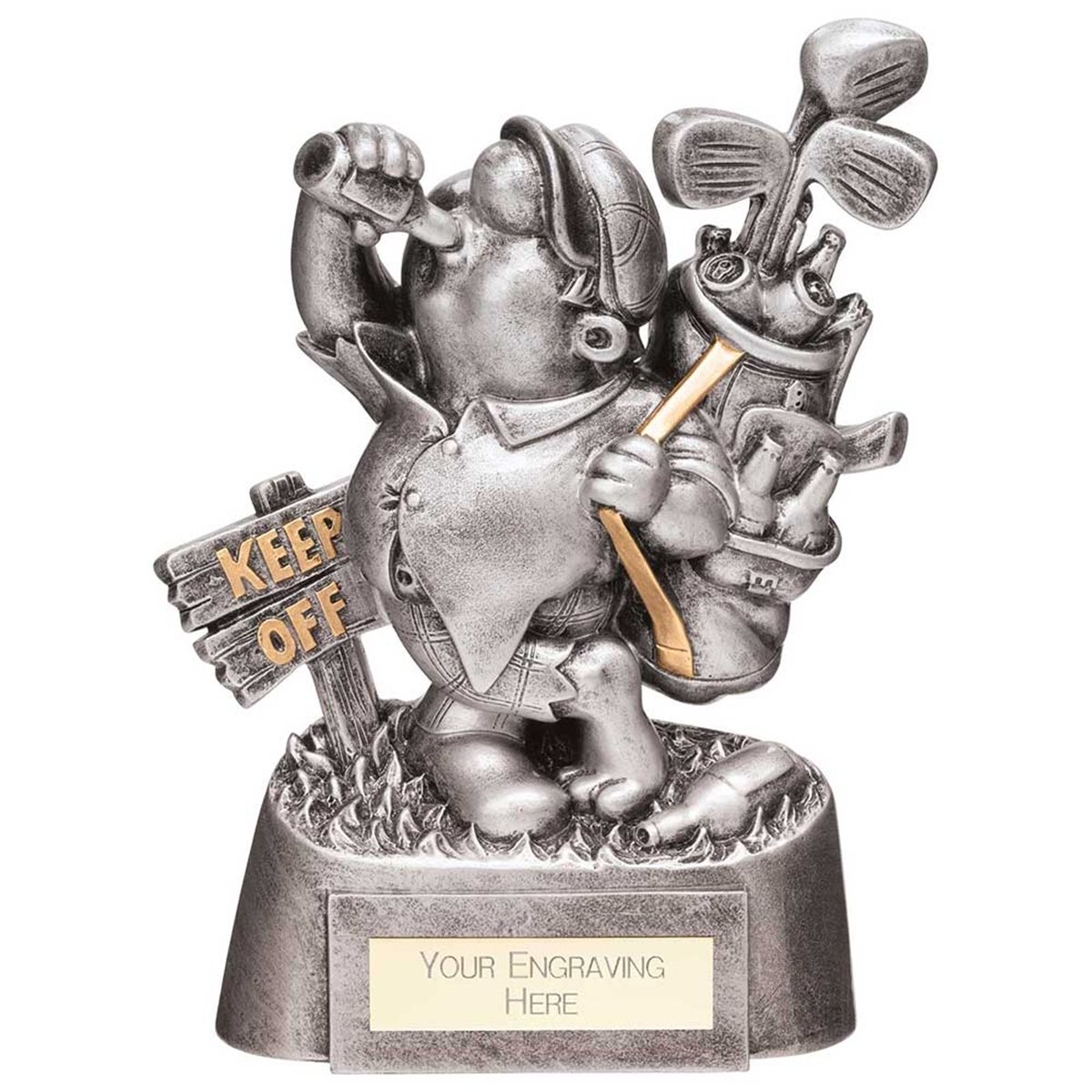 Golf Sozzled Resin Trophy RF23038A