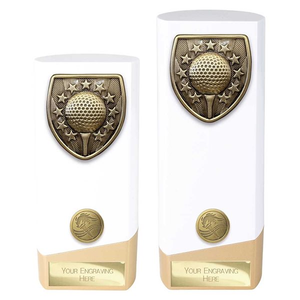 White and Gold Prime Heavyweight Golf Award PW24210