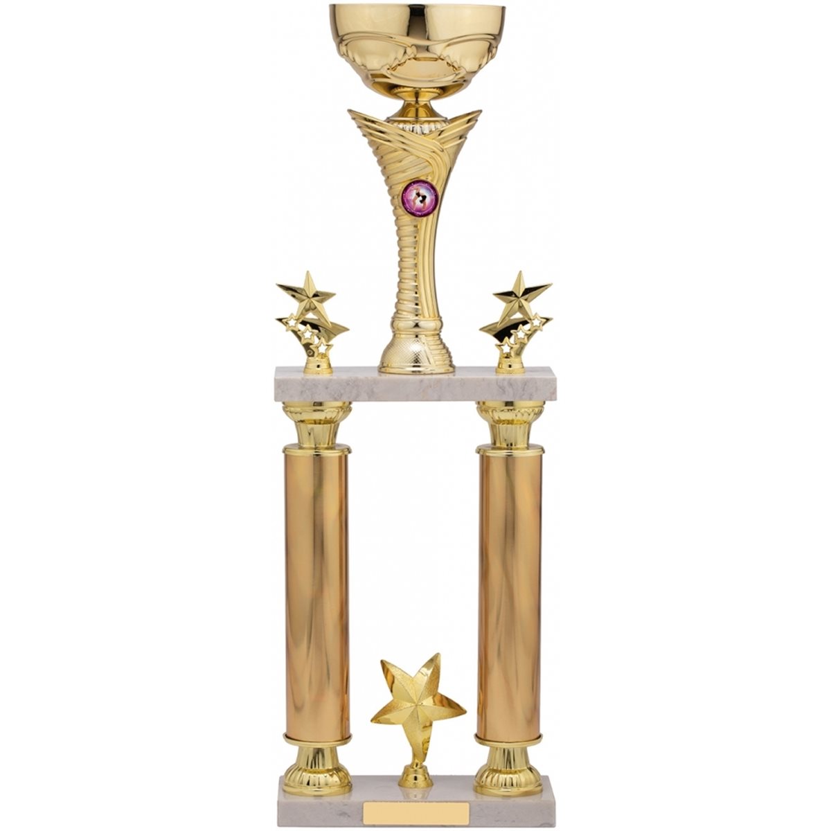 2-Tier Gold Tower Column Trophy A0197
