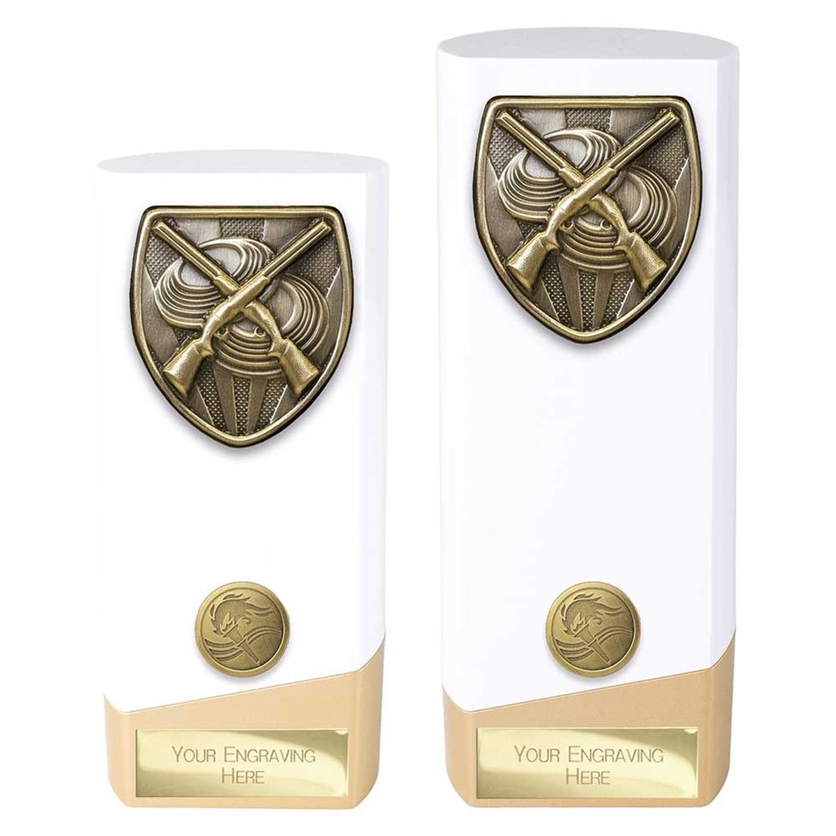 White and Gold Prime Heavyweight Clay Shooting Award PW24215